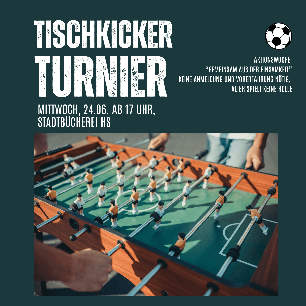 Kickerturnier in der Stadtbücherei HS