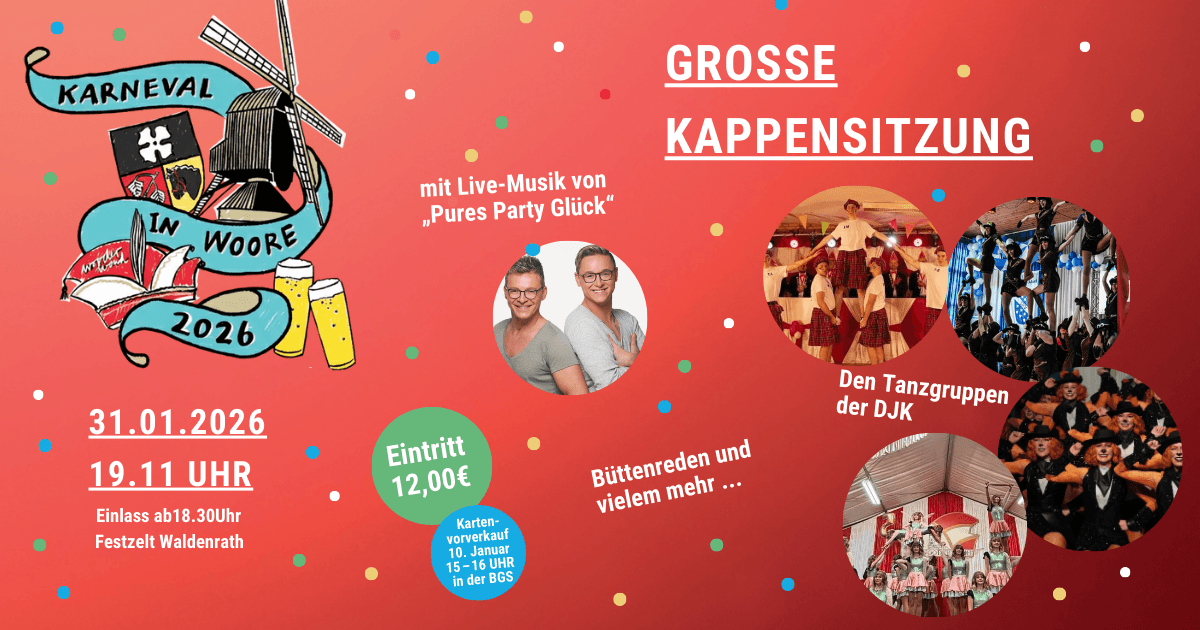 Wooder Wend: Große Kappensitzung 2026