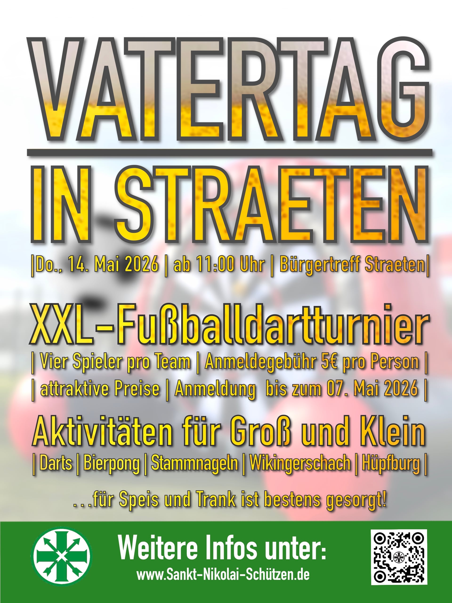 XXL-Fußball-Dart Turnier - Vatertag in Straeten