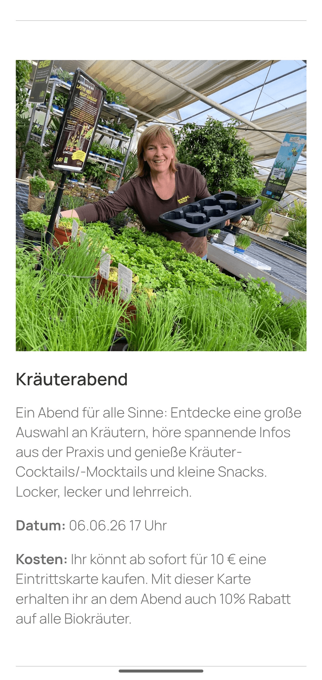 Kräuterabend bei Blumen Forscheln