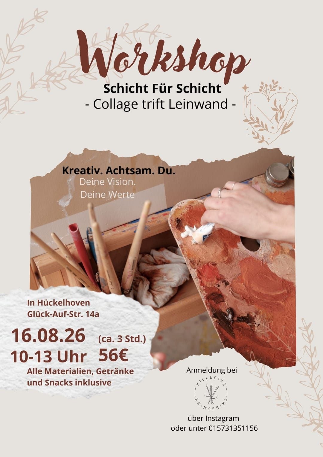 Workshop: Collage trifft Leinwand