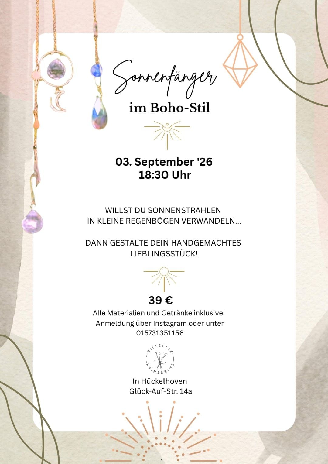 Workshop: Sonnenfänger im Boho-Stil