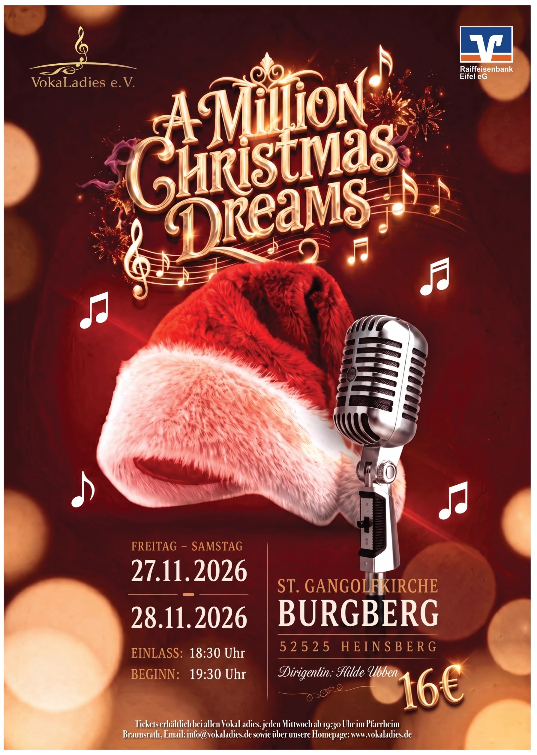 „A Million Christmas Dreams“, Weihnachtskonzert der VokaLadies e.V.